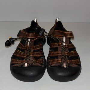 Keen Waterproof Sandals Boys Size 12 Brown Hiking Water Shoes